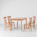 Ver imagem 1 de Conjunto Mesa Mia 1,20x80m com 4 Cadeiras Mia – Natural Móveis Deiss