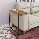 Ver imagem 1 de Mesa de Apoio Lateral Estilo Industrial Kappesberg LI025 Cor Canela/Preto Fosco