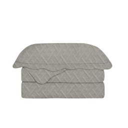 Kit Cobre leito Colcha King Matelasse Tresse Bege Camesa - 2