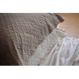 Kit Cobre leito Colcha King Matelasse Tresse Bege Camesa - 3