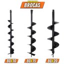 Ver imagem 2 de Perfurador de Solo a Gasolina com 3 Brocas DPS523P 52CC 2,5HP Laranja Duratork