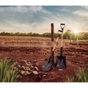 Ver imagem 2 de Pá Quadrada 472-20 em Aço com Cabo de Madeira 71 Cm com Empunhadura Plástica Reta Ergonôm