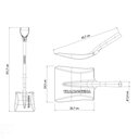Ver imagem 3 de Pá Quadrada 472-20 em Aço com Cabo de Madeira 71 Cm com Empunhadura Plástica Reta Ergonôm