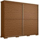 Ver imagem 2 de Guarda Roupa Casal Cadenza 2 Porta Correr 6 Gavetas com Espelho 100% Mdf Castanho Fenix