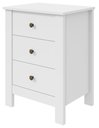 Ver imagem 1 de Mesa de Cabeceira 3 Gavetas Maggiore New - Lopas Branco