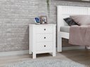 Ver imagem 7 de Mesa de Cabeceira 3 Gavetas Maggiore New - Lopas Branco