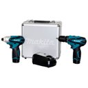 Ver imagem 1 de Combo de Parafusadeira Impacto e Furadeira Parafusadeira 12v Li-ion Bivolt com Maleta - Makita-lct20