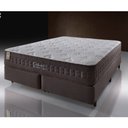 Ver imagem 2 de Cama Box Queen Marrom + Colchão Molas Ensacadas Orlando 158x198x67cm