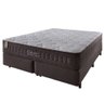 Cama Box Queen Marrom + Colchão Molas Ensacadas Orlando 158x198x67cm - 1