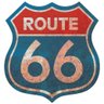 Placa Decorativos Mdf 38x36 Route 66 Rota 66 Azul Aço - 1
