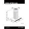 Coifa Elettromec Vetro Ilha Inox e Vidro 90cm 220V - 7