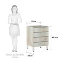 Ver imagem 2 de Balcão de Cozinha sem Tampo Gaveteiro 60cm 4 Gavetas Lis Luciane Móveis