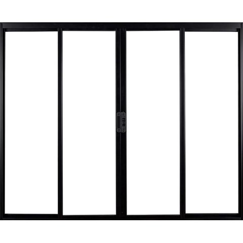 Vitro de Aluminio 4 Folhas sem Grade Linha Leve:1,00 X 1,50/preto