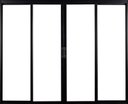 Ver imagem 1 de Vitro de Aluminio 4 Folhas sem Grade Linha Leve:1,00 X 1,50/preto