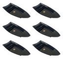 Ver imagem 1 de Kit 6 Barcas Sushi Comida Japonesa Oriental 27,5x13cm Plástica Divisórias Preto Uno Coza