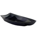 Ver imagem 2 de Kit 6 Barcas Sushi Comida Japonesa Oriental 27,5x13cm Plástica Divisórias Preto Uno Coza