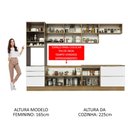 Ver imagem 6 de Armário de Cozinha Planejada 320cm Rustic Branco Veludo Lux Madesa 04