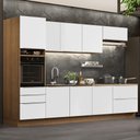 Ver imagem 1 de Armário de Cozinha Planejada 320cm Rustic Branco Veludo Lux Madesa 04
