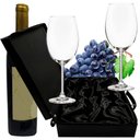 Ver imagem 3 de Maleta Preta Ecológica com 2 Taças para Vinho