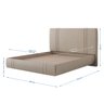Cama Flutuante Star King em Linho Sky Box Bege - 5