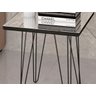 Mesa Lateral Glass Quadrada 47,5 Pé de Ferro Preto - 3