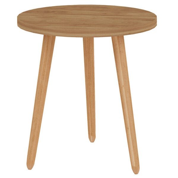Mesa Lateral Redonda 47,5 Trio Pé Palito Buriti - 1