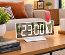 Ver imagem 1 de Relógio Despertador Digital LED com Espelho, Projeção de Hora