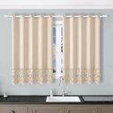 Ver imagem 6 de Cortina Valência 2,60x1,50 Tecido/Renda Cozinha - Champagne
