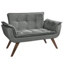 Ver imagem 1 de Poltrona Namoradeira Orion 02 lugares Base Palito CINZA