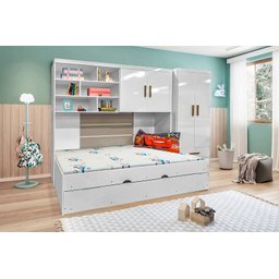 Quarto Infantil Completo Chiara Branco Brilho - Phoenix Baby - 1