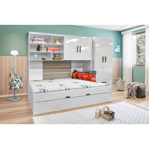 Quarto Infantil Completo Chiara Branco Brilho - Phoenix Baby