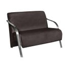 Ver imagem 1 de Poltrona Namoradeira Vênus Braço Aluminio Marrom