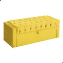 Ver mais imagens de Kit Cabeceira e Calçadeira Baú Emma Suede King 195 Cm