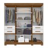 Guarda Roupa 6 Portas com Espelho Aracaju Naturale Branco 906026 Moval - 3