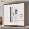 Guarda Roupa 6 Portas com Espelho Aracaju Naturale Branco 906026 Moval - 2