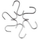Ver imagem 5 de Kit 24 Ganchos Multiuso para Barra Toalha Utensílios Cromado Organizador Aço Cozinha Roupas