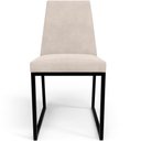 Ver imagem 6 de Kit 08 Cadeiras Para Sala De Jantar Base Aço Industrial Preto Dafne L02 Suede Bege - Lyam Decor