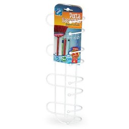 Suporte de parede para vassouras Arthi de aço emborrachado - 3