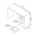 Ver imagem 7 de Escrivaninha Mesa Escritório 2 Gavetas Office