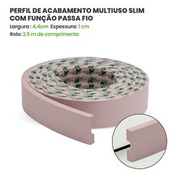 Eva Rodapé Acabamento Painel Ripado Laminado 2,5m Play Rosa+ - 4
