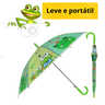 Guarda Chuva Infantil Automático com Estampa de Pvc Menino ou Menina Sapo - 4