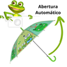 Guarda Chuva Infantil Automático com Estampa de Pvc Menino ou Menina Sapo - 2