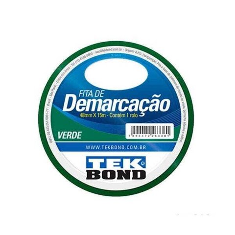 Fita De Demarcação Verde 48mm x 15m - Tekbond