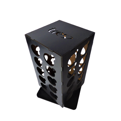 Porta Capsula Tres 40 Capsulas de Café Preto Giratorio