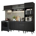 Ver imagem 2 de Armário de Cozinha Completa 260 cm Preto Nice Madesa 04
