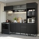 Ver imagem 1 de Armário de Cozinha Completa 260 cm Preto Nice Madesa 04