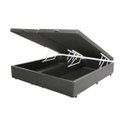 Ver imagem 1 de Base Box Baú Casal Bipartido Belos Sonhos Sintético Cinza 41x138x188