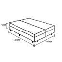 Ver imagem 4 de Base Box Baú King Bipartida em Corino Branco com Pistão a Gás - 41x193x203cm