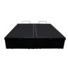 Base Box Baú King Bipartida em Corino Preto com Pistão a Gás - 41x193x203cm - 4