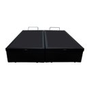 Ver imagem 4 de Base Box Baú King Bipartida em Corino Preto com Pistão a Gás - 41x193x203cm